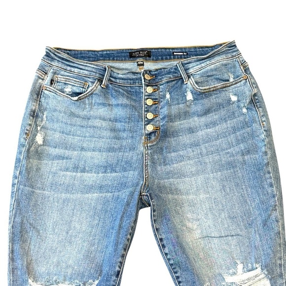 Judy Blue On The Road Boyfriend High Rise Button Fly Jeans. Blue Size 20W #1429 - Picture 4 of 10